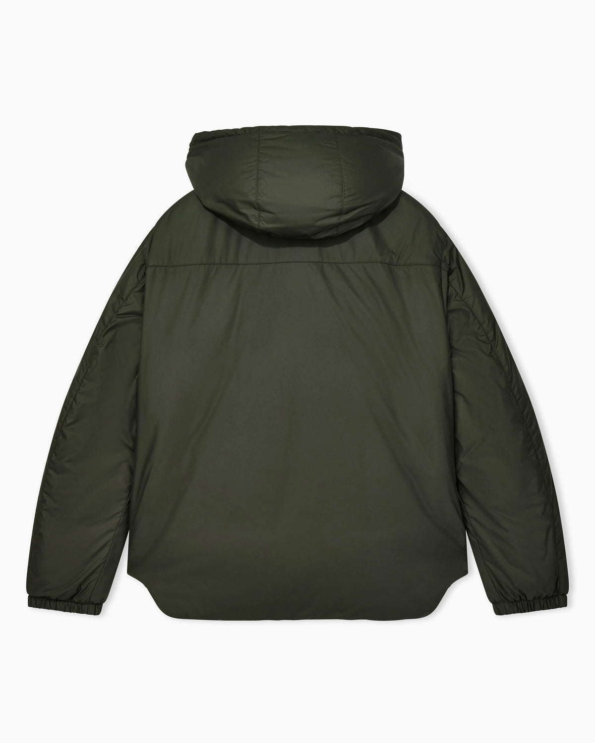 Hooded blouson with goose-down padding