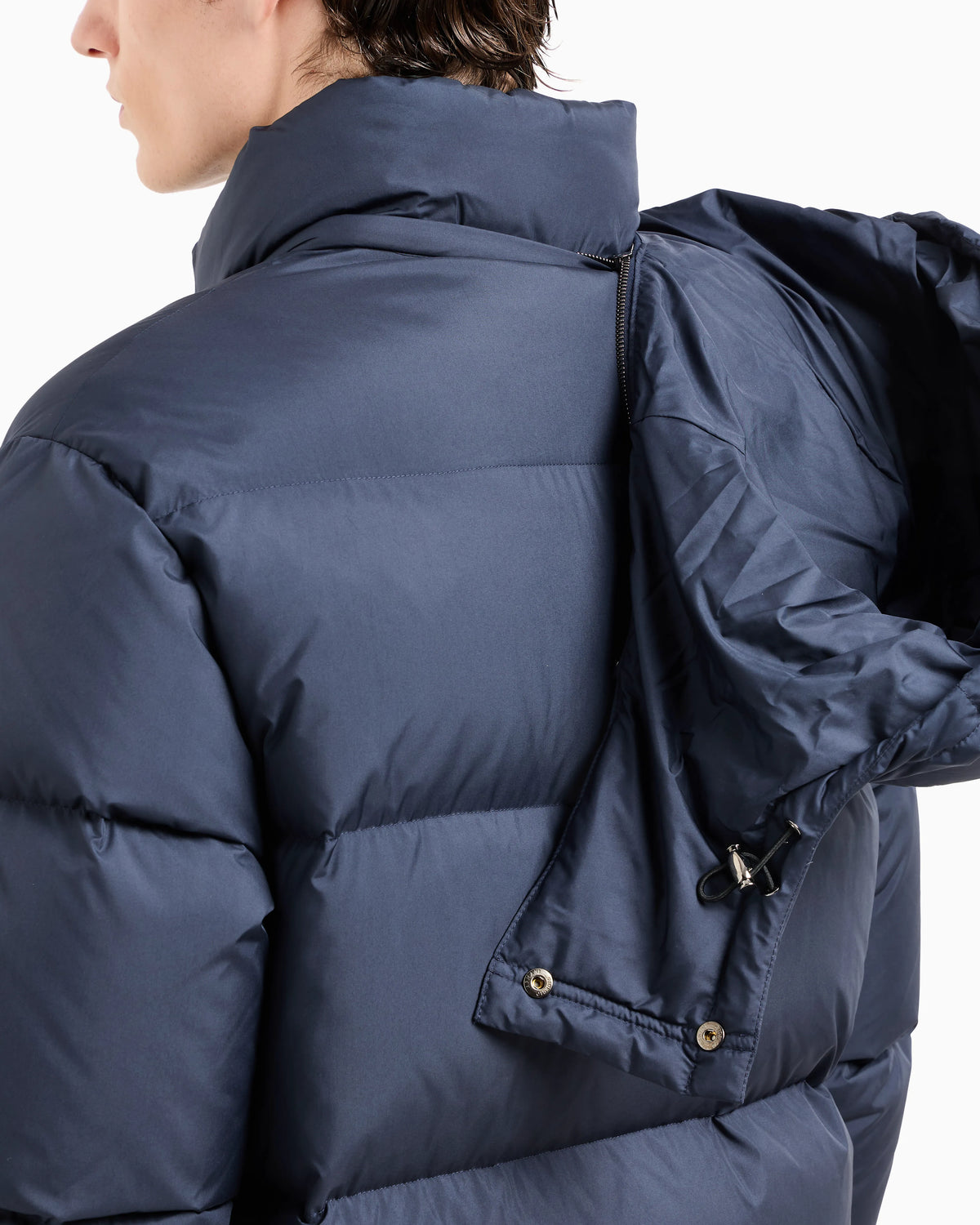 Hooded bomber jacket with goose-down padding ASV