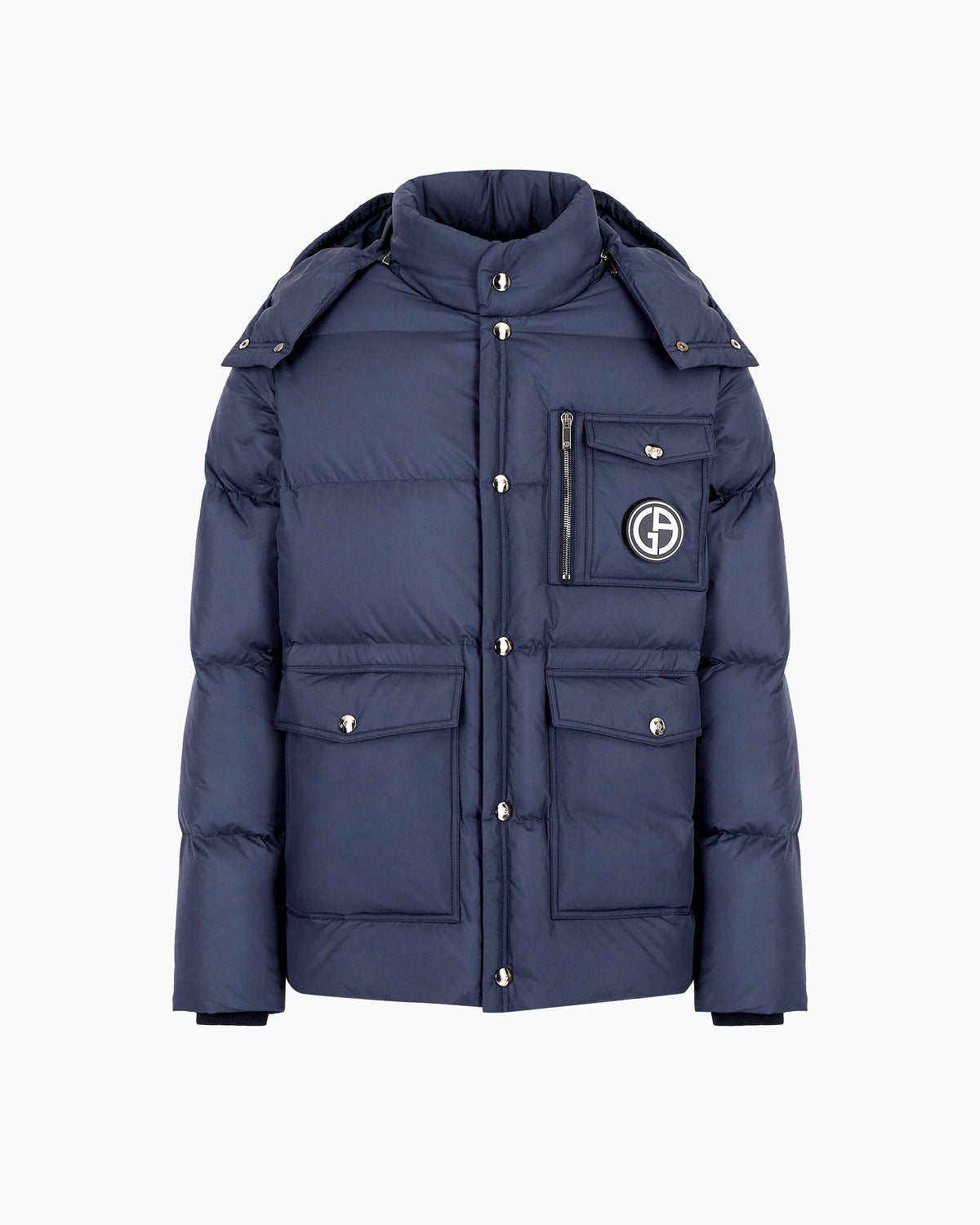 Hooded bomber jacket with goose-down padding ASV