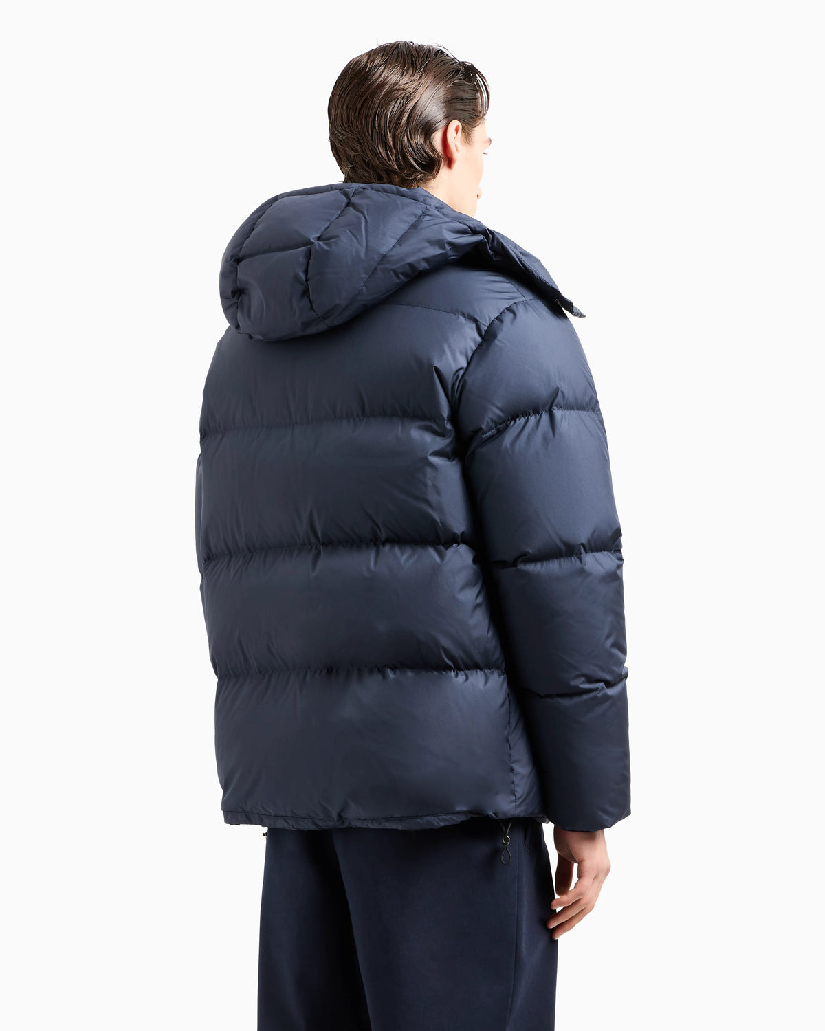 Hooded bomber jacket with goose-down padding ASV