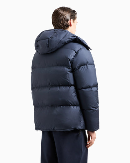 Hooded bomber jacket with goose-down padding ASV