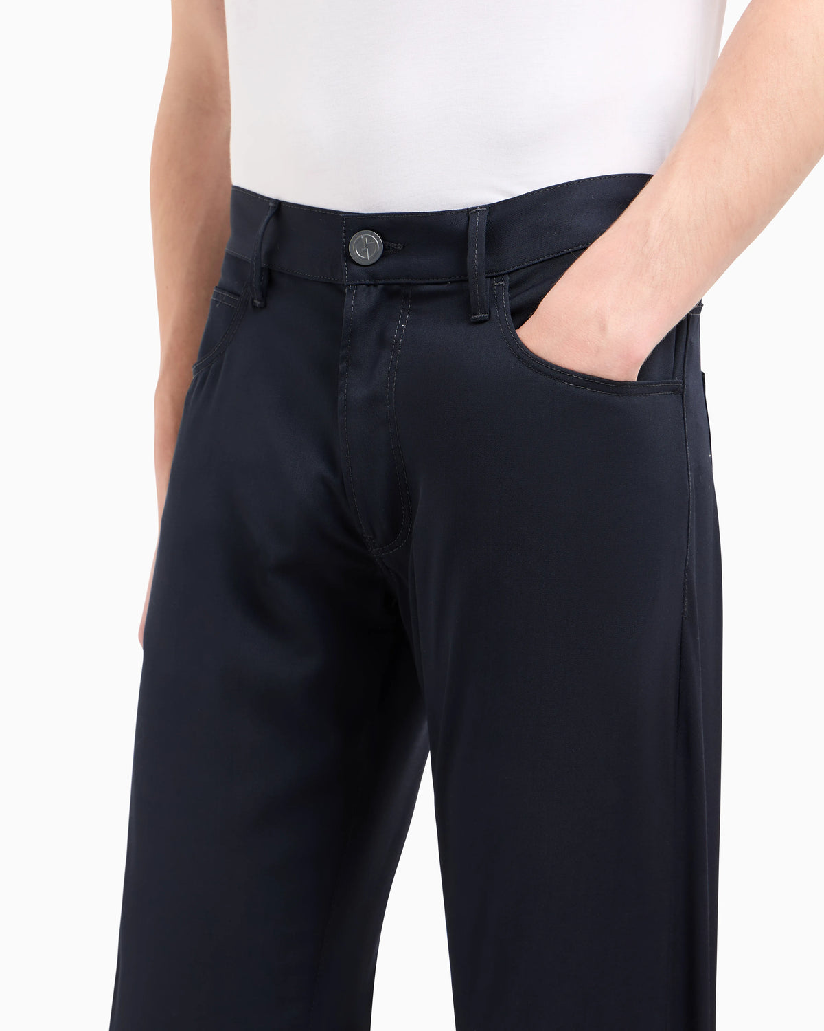 Five-pocket, regular-fit, virgin-wool trousers