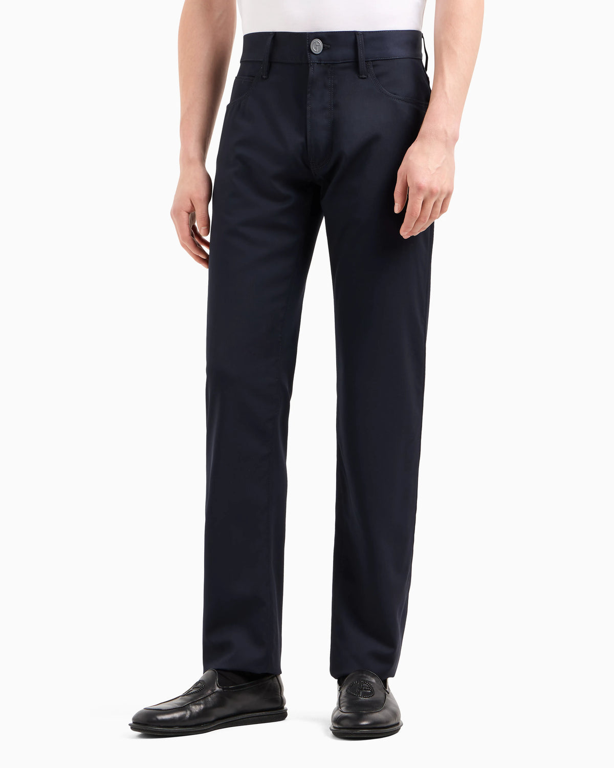 Five-pocket, regular-fit, virgin-wool trousers
