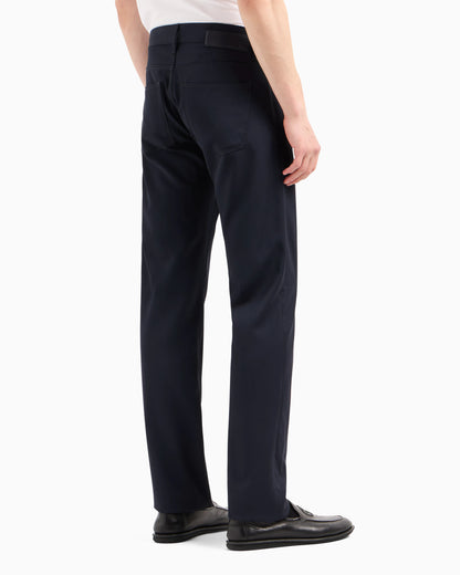 Five-pocket, regular-fit, virgin-wool trousers