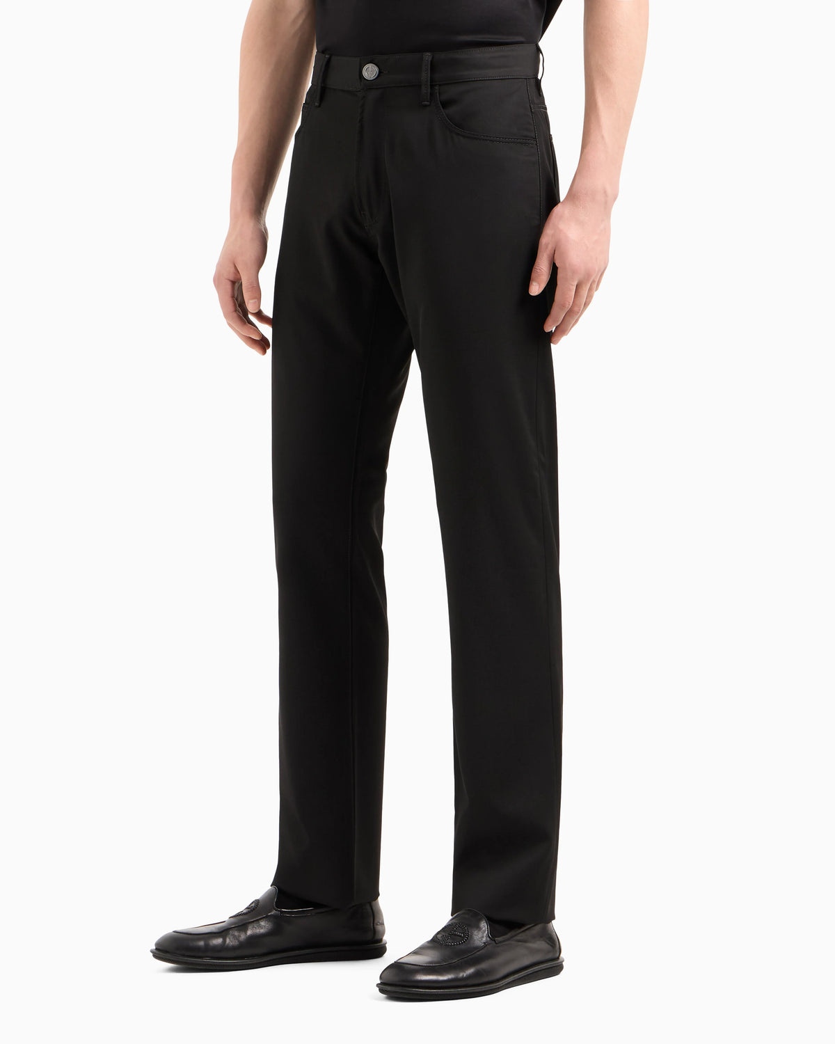 Five-pocket, regular-fit, virgin-wool trousers
