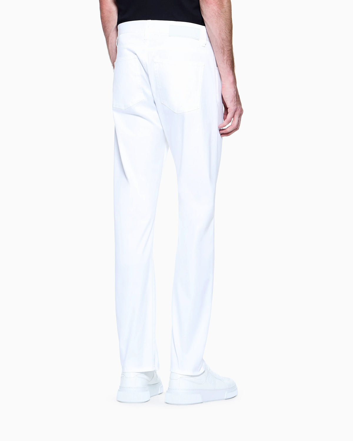 Regular-fit, five-pocket trousers in stretch cotton