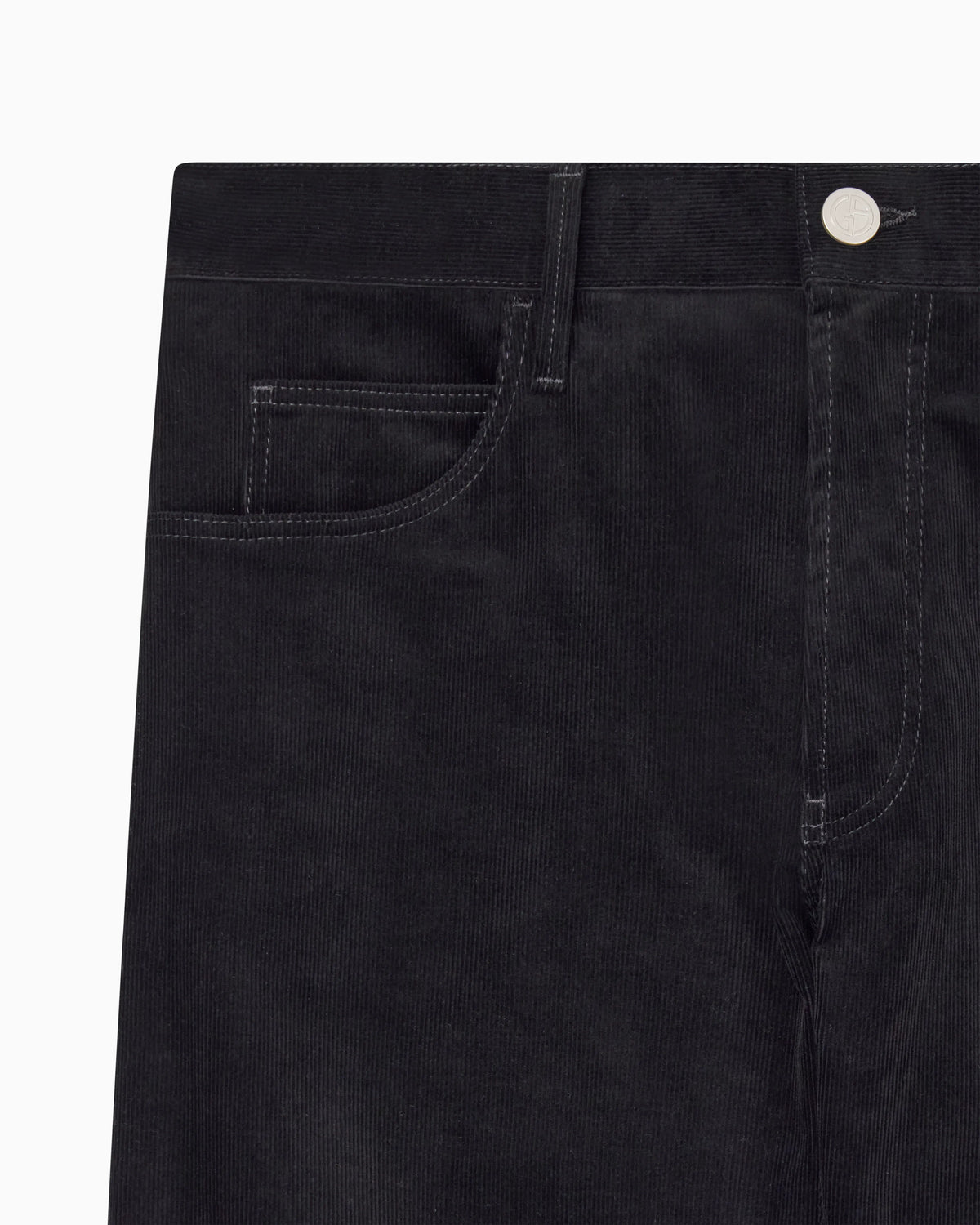 Regular-fit, five-pocket trousers in ribbed cotton and cashmere