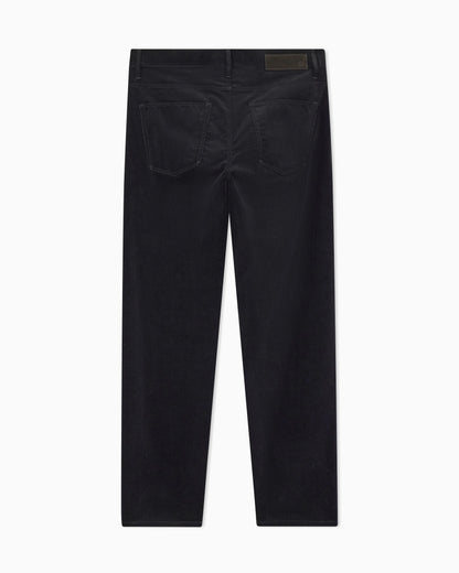 Regular-fit, five-pocket trousers in ribbed cotton and cashmere