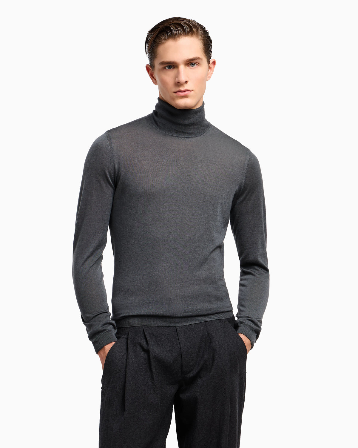 Cashmere mock-neck jumper