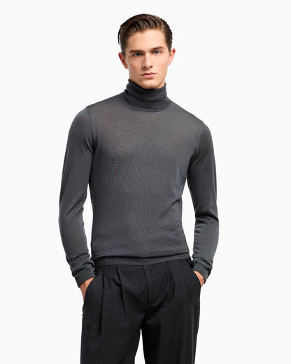 Cashmere mock-neck jumper