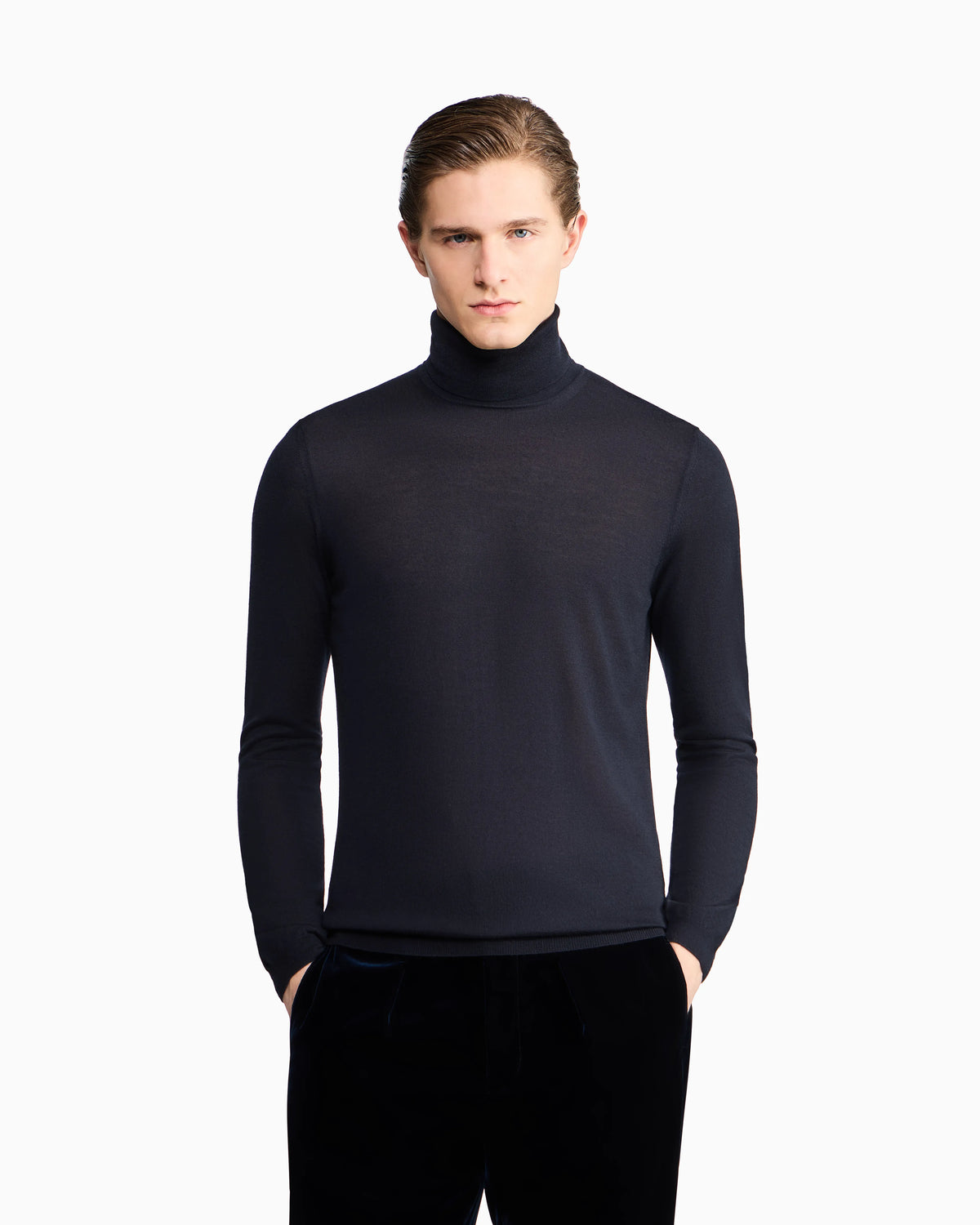 Cashmere mock-neck jumper