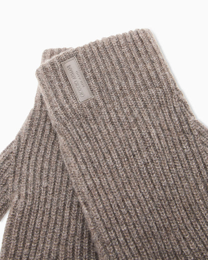 Ribbed Seamless Cashmere Gloves