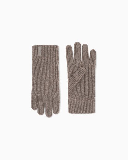 Ribbed Seamless Cashmere Gloves