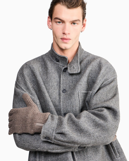 Ribbed Seamless Cashmere Gloves