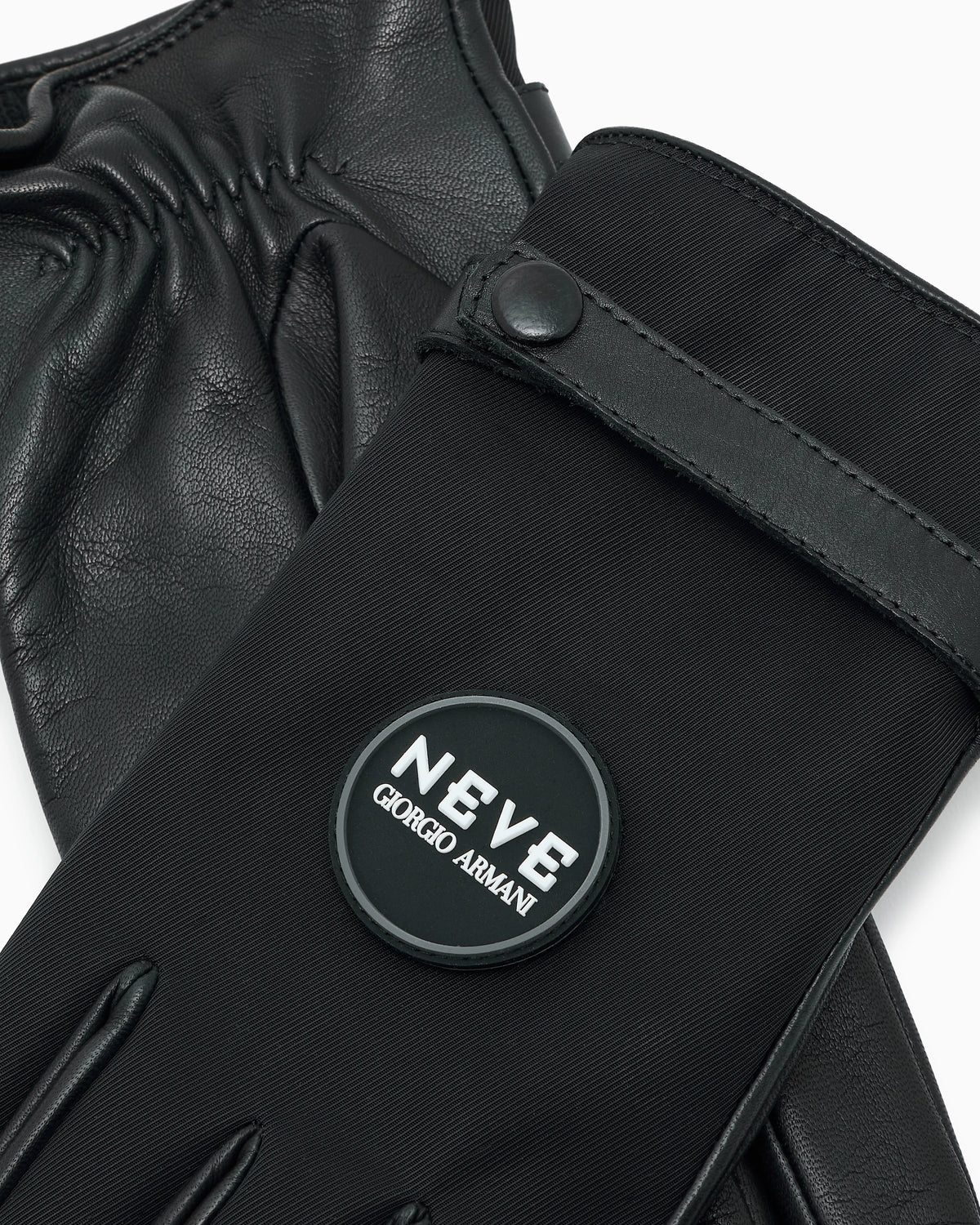 Nappa technical nylon gloves lined in cashmere