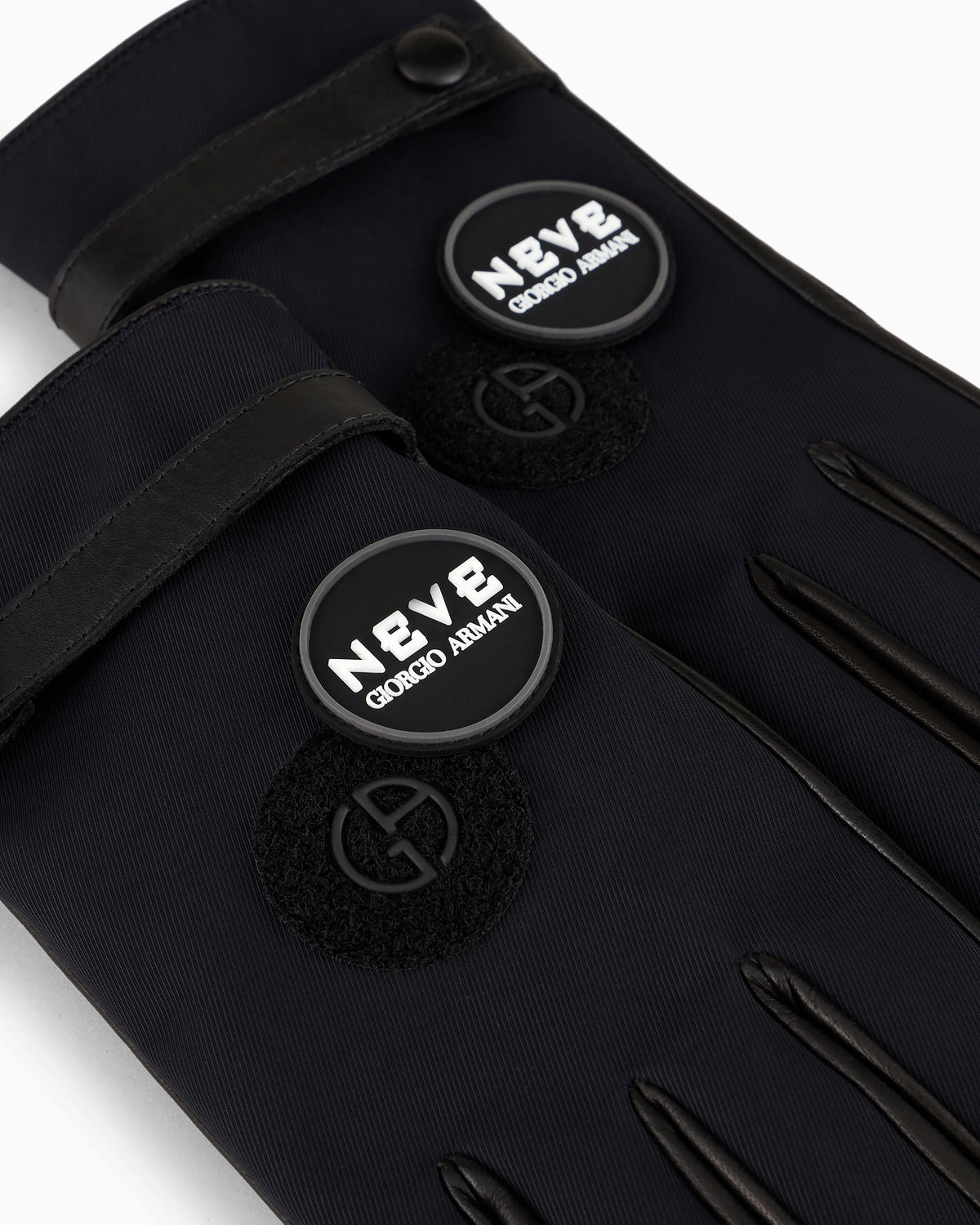Nappa technical nylon gloves lined in cashmere