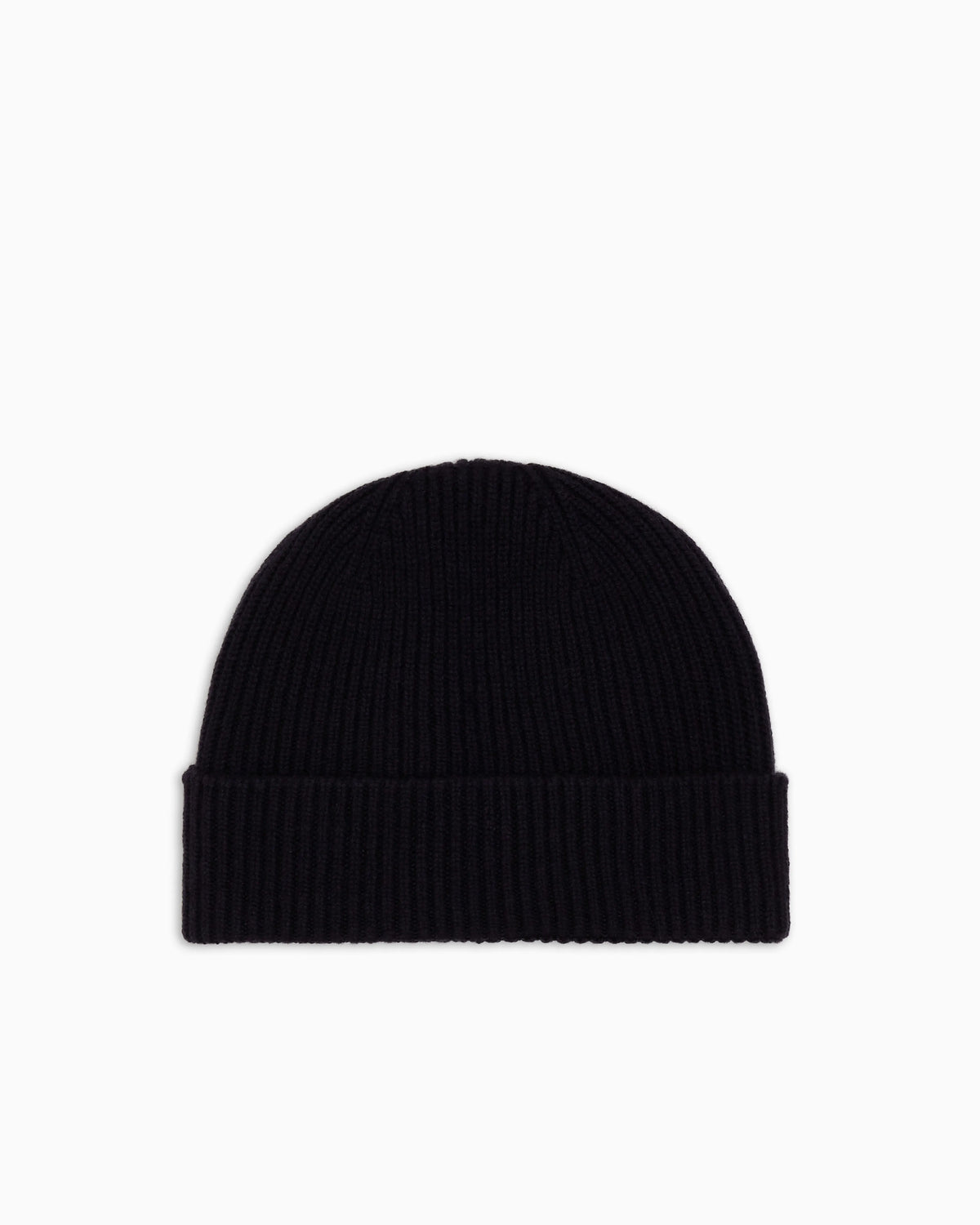 Ribbed cashmere beanie with cuff