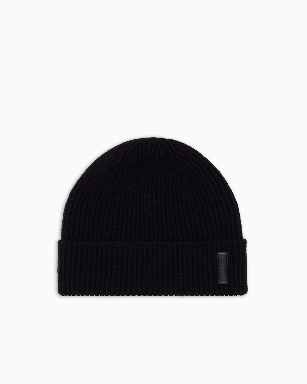 Ribbed cashmere beanie with cuff