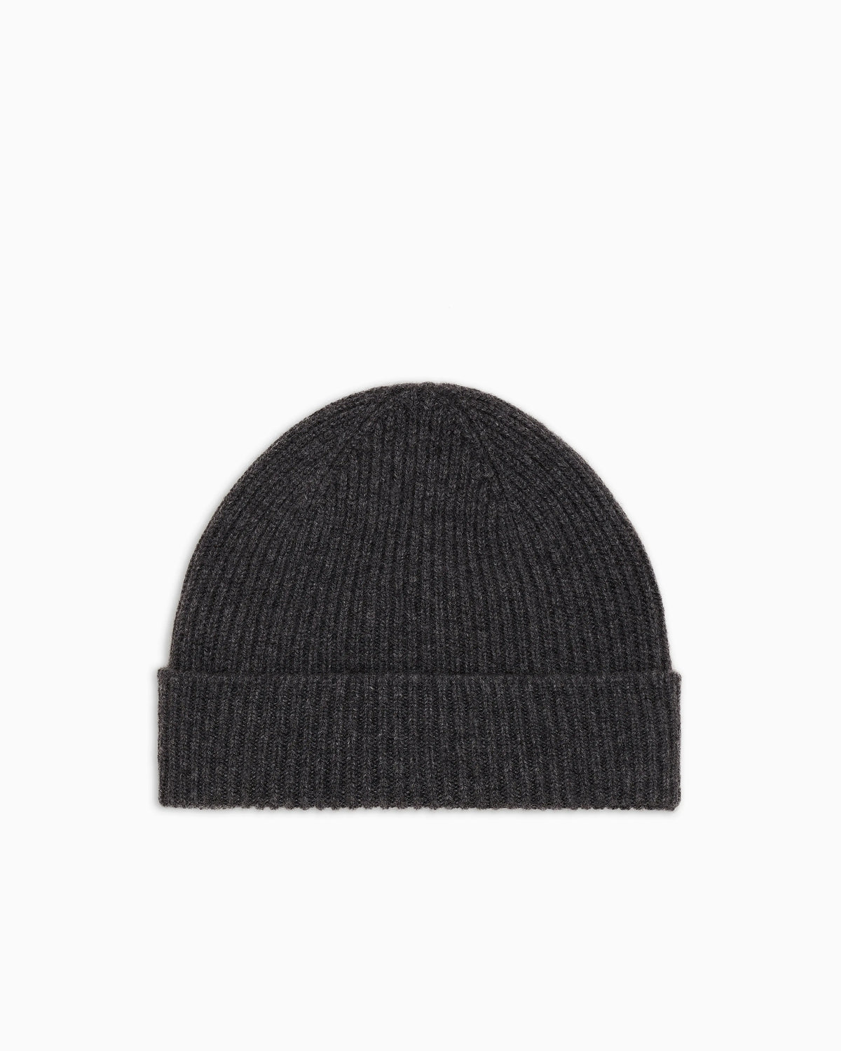 Ribbed cashmere beanie with cuff