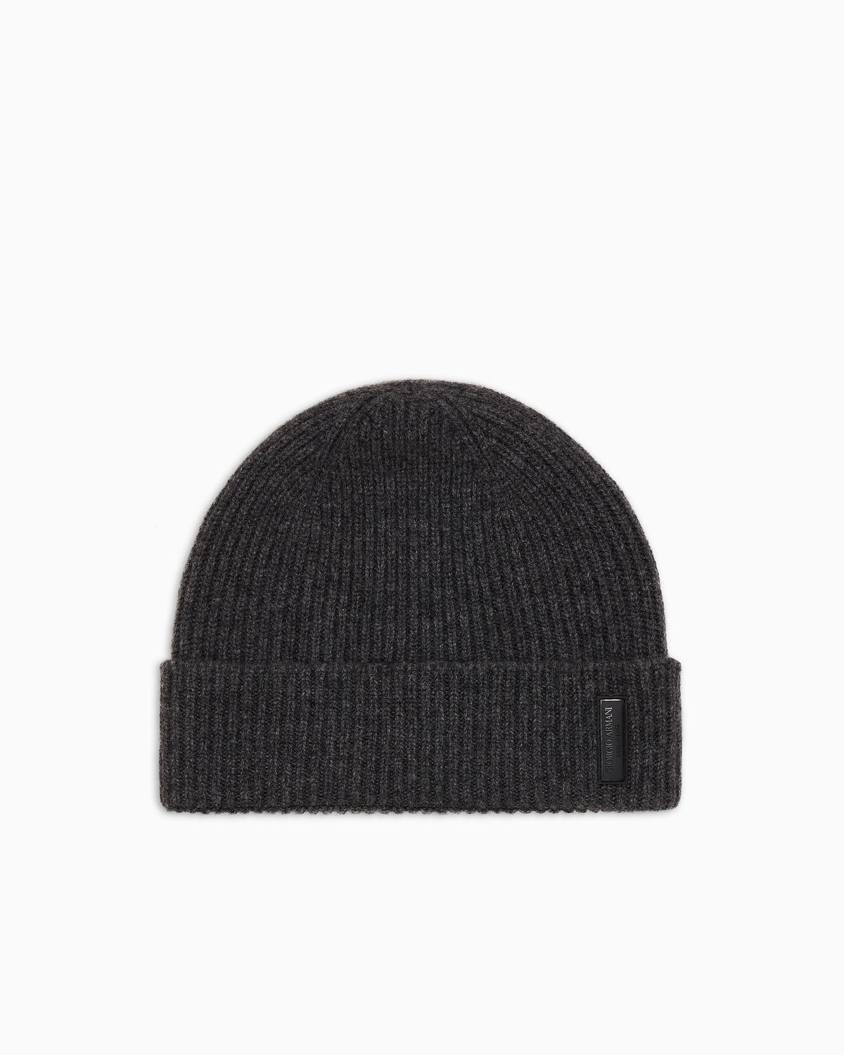 Ribbed cashmere beanie with cuff
