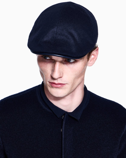 Wool-blend flat cap