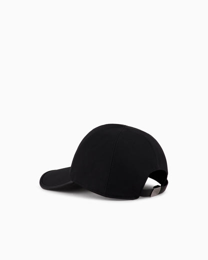 Nylon cap with nappa piping and cotton lining