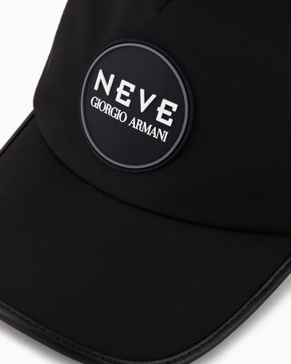 Nylon cap with nappa piping and cotton lining