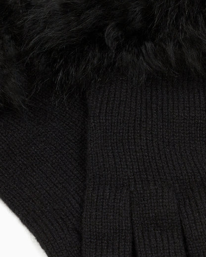 Knit cashmere gloves