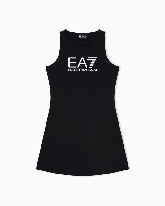 Logo Series Girl stretch cotton dress