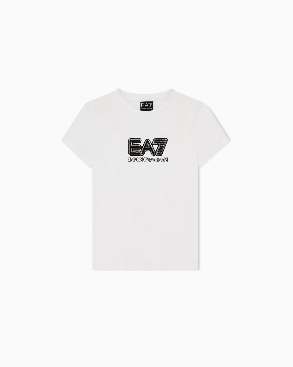 Slim t-shirt Logo Series Girl in cotton jersey with sequins
