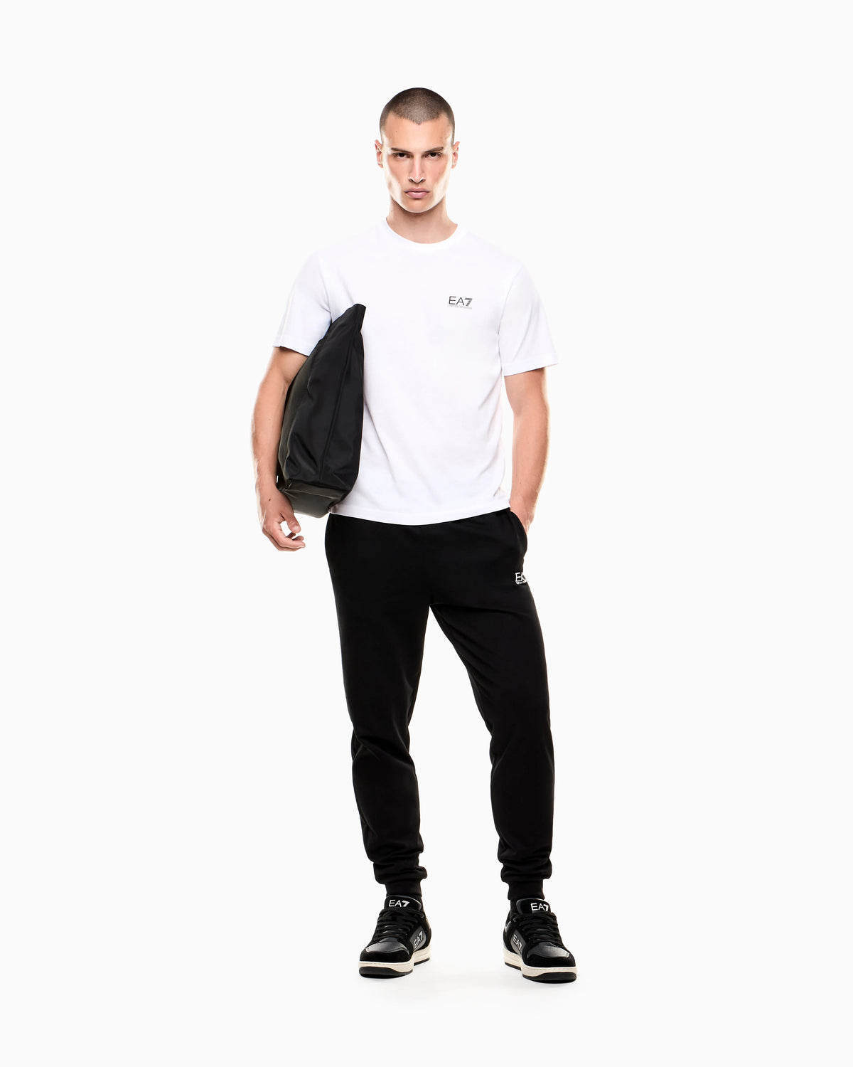 Logo t-shirt in cotton jersey with back print Logo Series