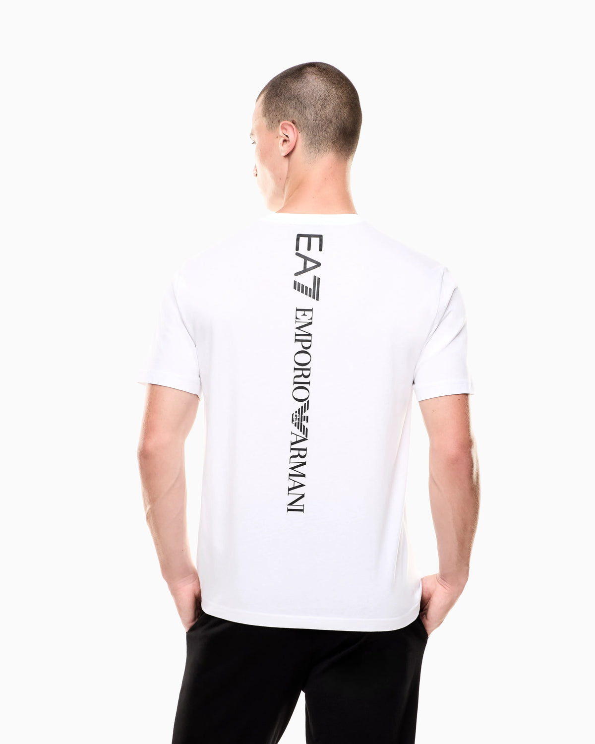 Logo t-shirt in cotton jersey with back print Logo Series