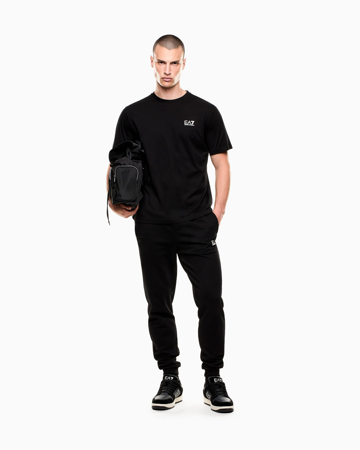 Logo t-shirt in cotton jersey with back print Logo Series