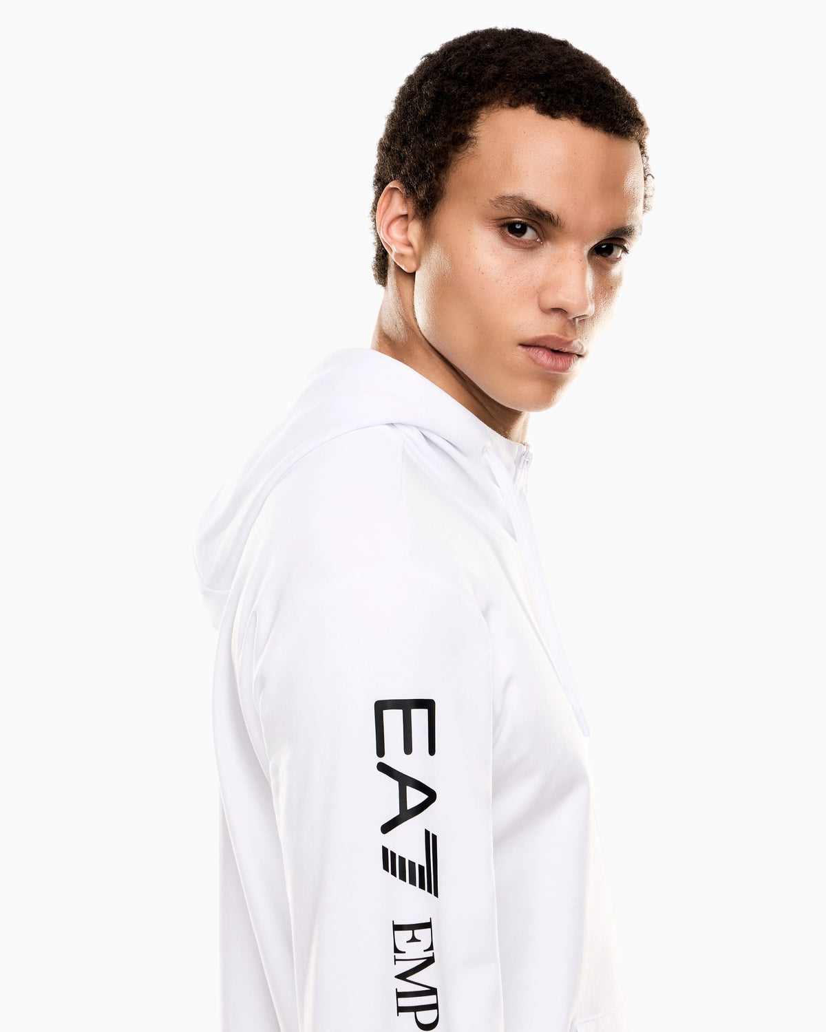 Logo zip up sweatshirt in cotton with a hood Logo Series