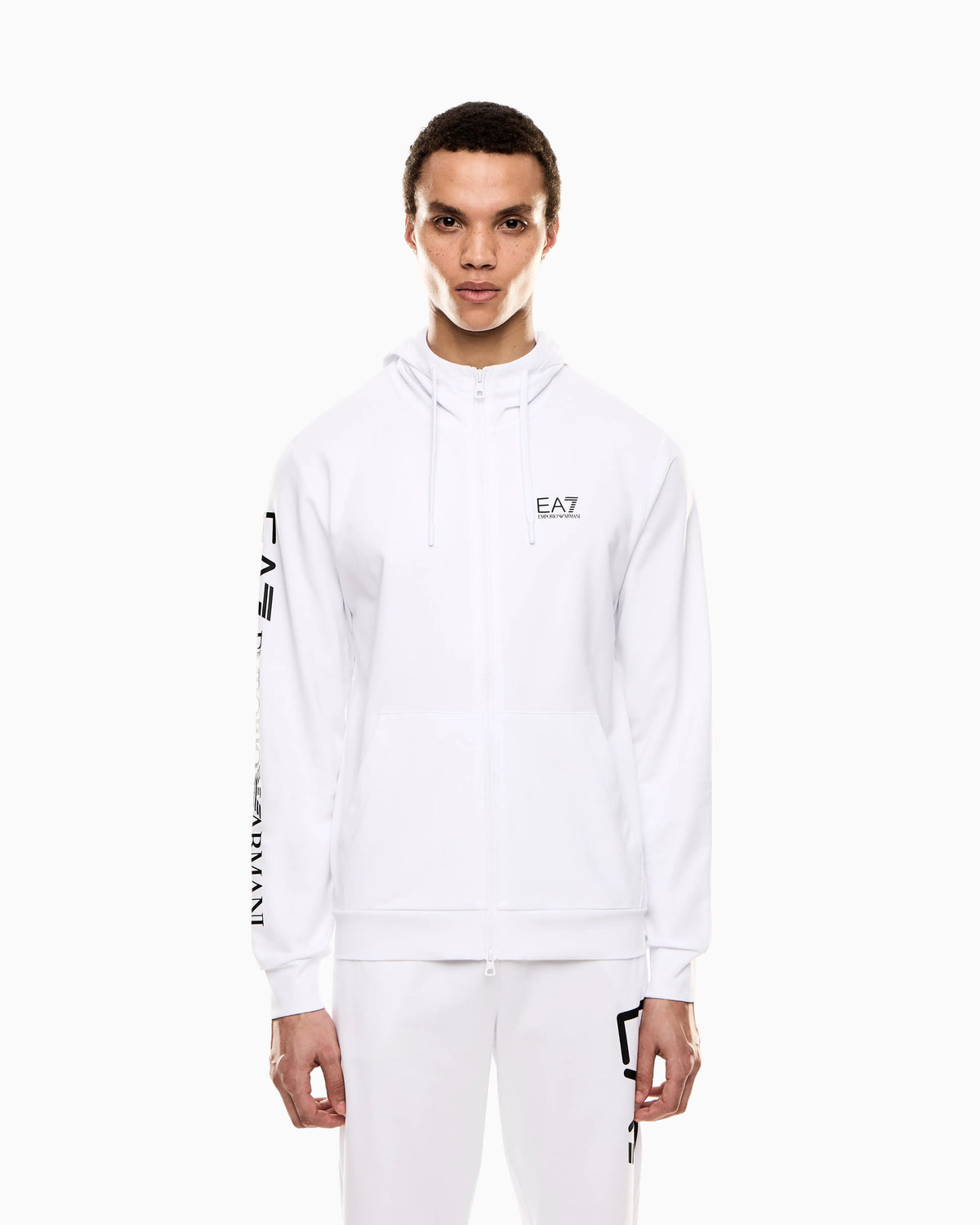 Logo zip up sweatshirt in cotton with a hood Logo Series