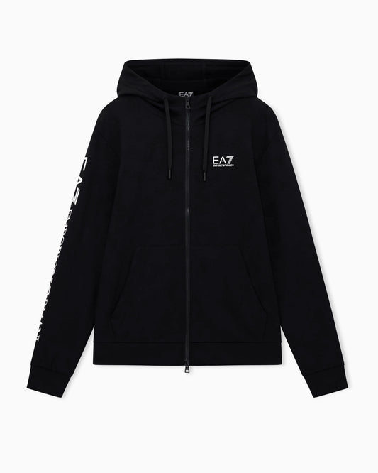 Logo zip up sweatshirt in cotton with a hood Logo Series