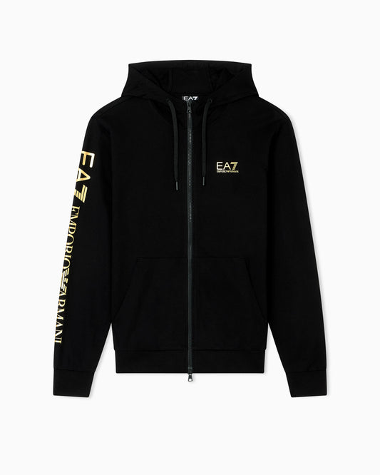 Logo zip up sweatshirt in cotton with a hood Logo Series