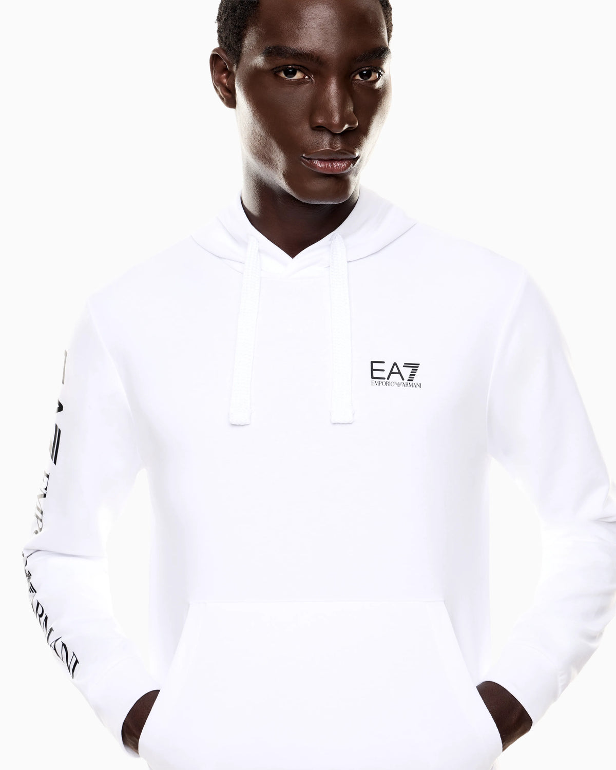 Pullover sweatshirt in cotton with a hood Logo Series