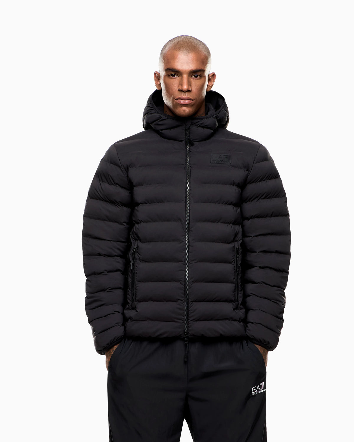 Water-resistant Winter jacket with a fixed hood