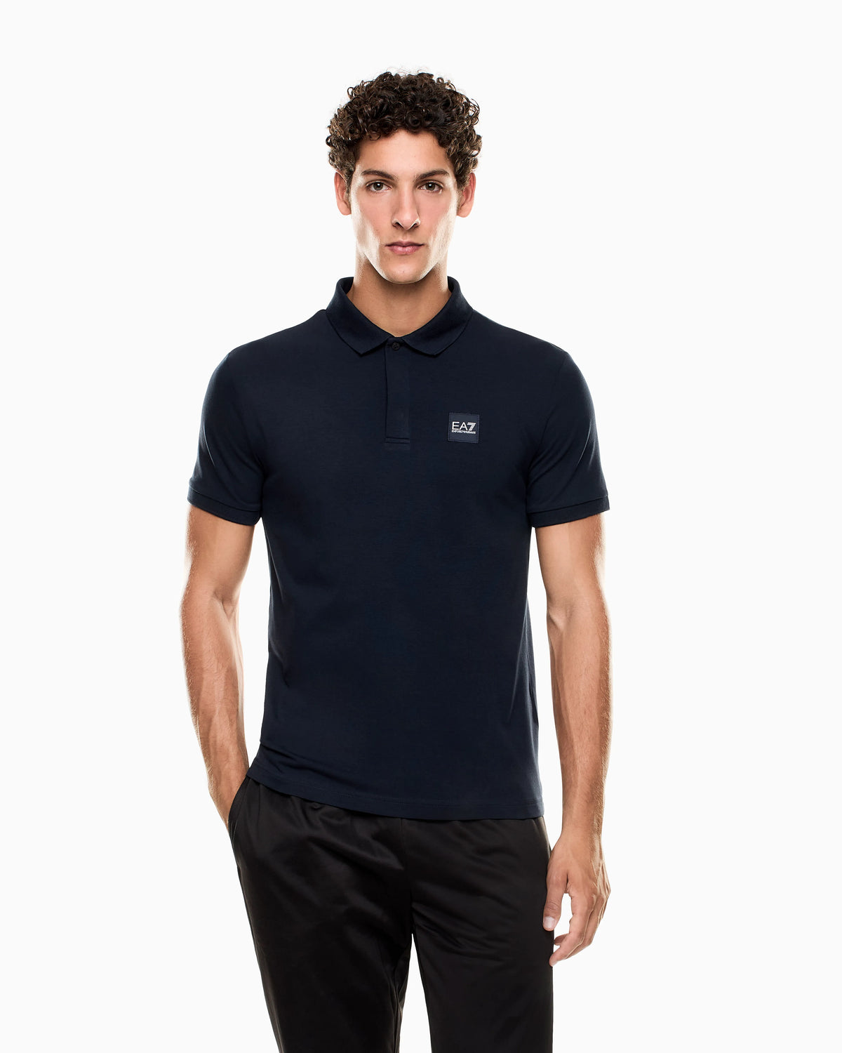 Visibility stretch cotton-jersey polo shirt