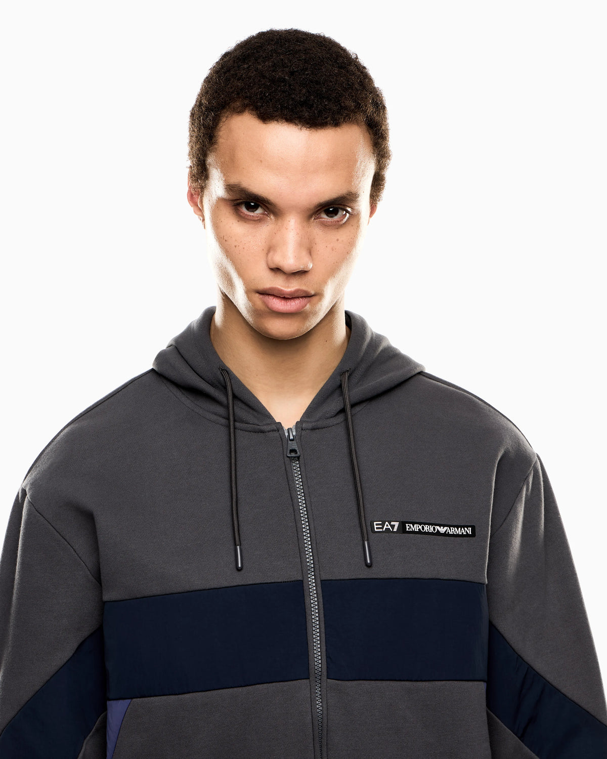 Athletic Colour Block cotton-blend tracksuit
