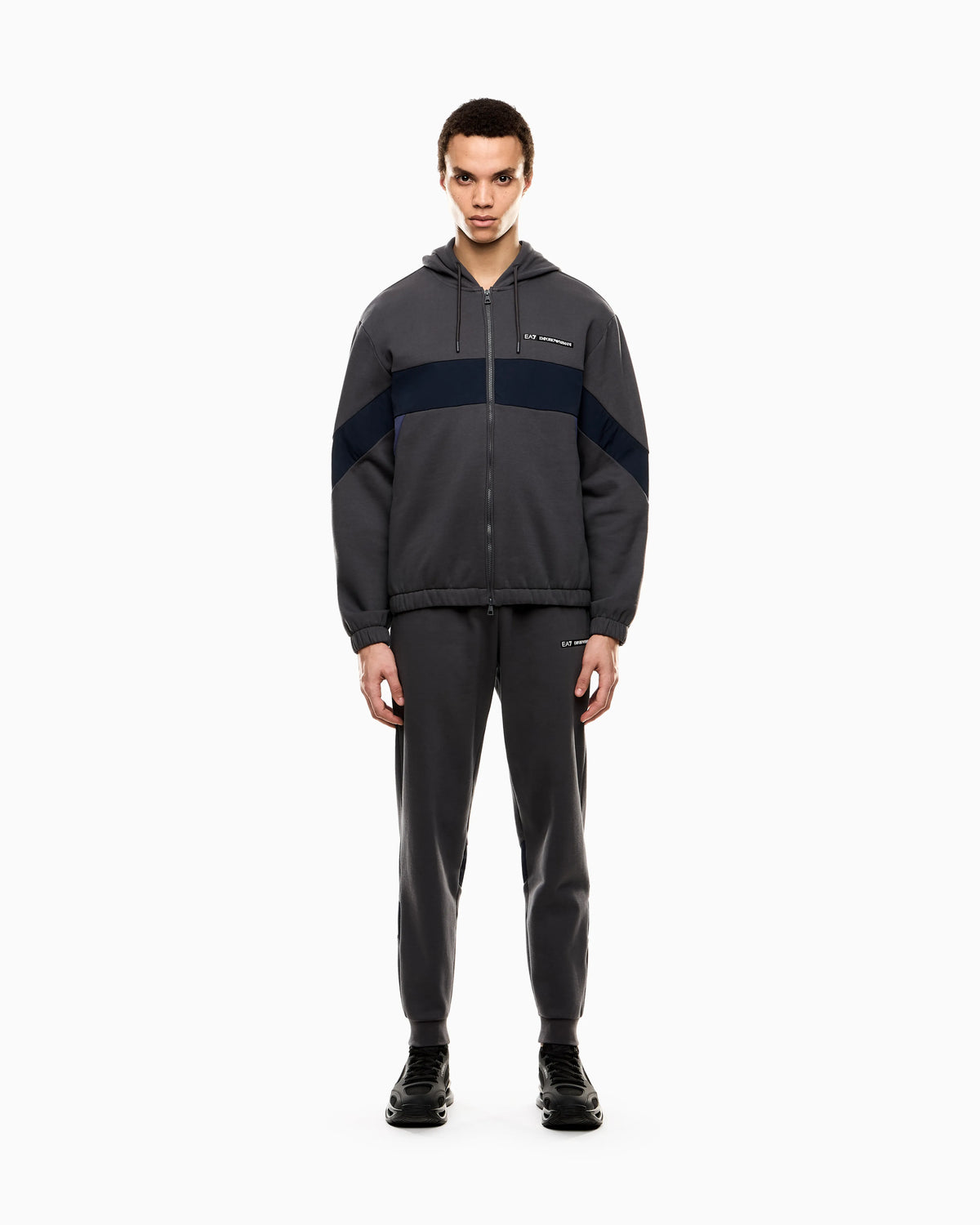 Athletic Colour Block cotton-blend tracksuit