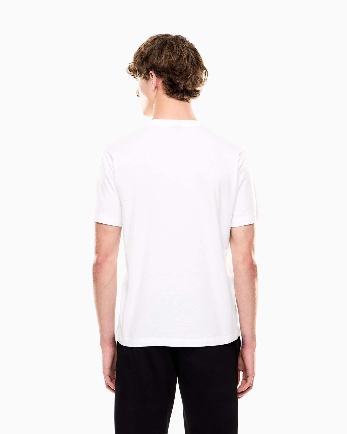 Crew neck cotton t-shirt with maxi logo Logo Series