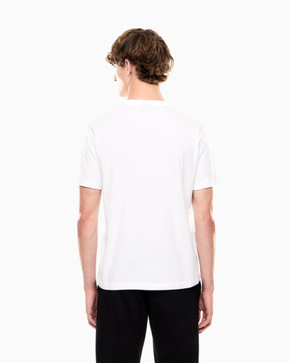 Crew neck cotton t-shirt with maxi logo Logo Series