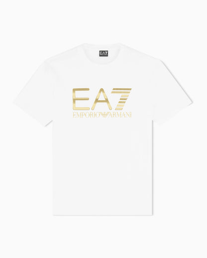 Crew neck cotton t-shirt with maxi logo Logo Series