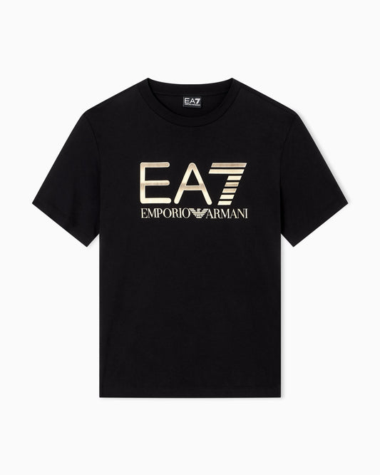 Crew neck cotton t-shirt with maxi logo Logo Series