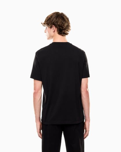 Crew neck cotton t-shirt with maxi logo Logo Series