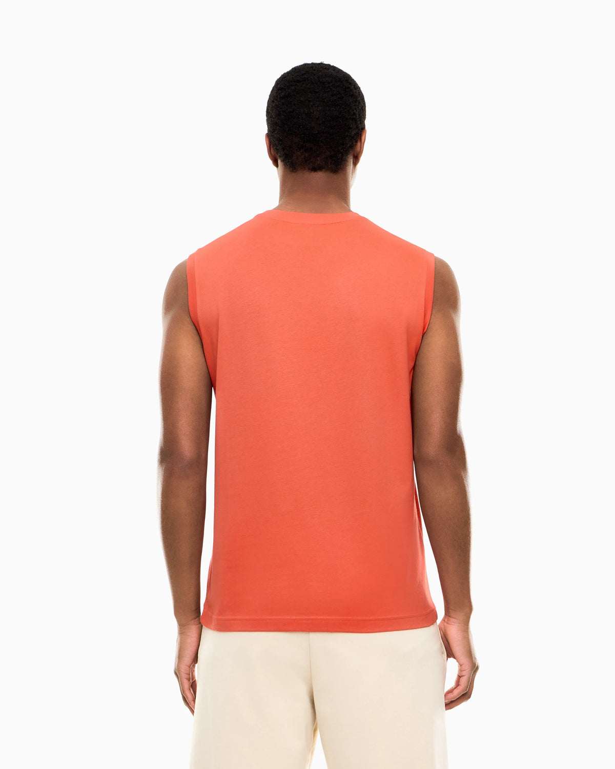 Visibility tank top in cotton jersey