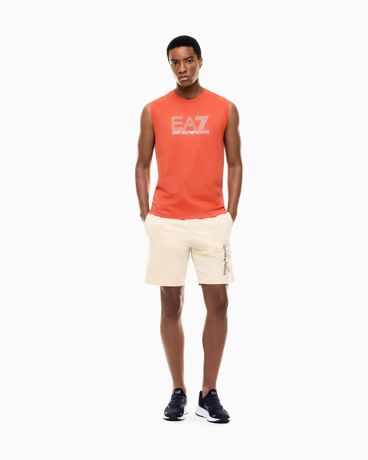 Visibility tank top in cotton jersey