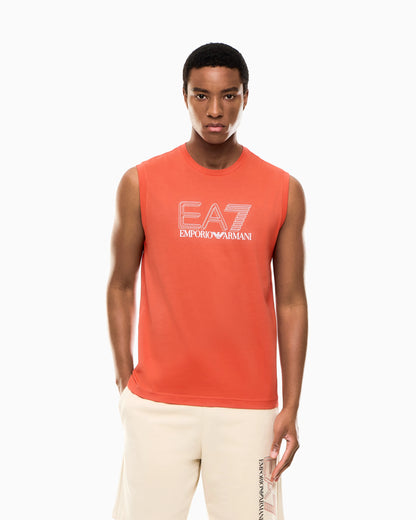 Visibility tank top in cotton jersey